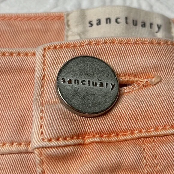 ⭐️Anthro Sanctuary peach shorts standard surplus size 28 - Picture 8 of 9